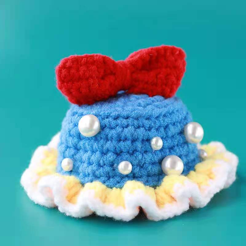 Crtani ručno rađeni šešir od žabe, mačke, vunene pletene kape za pse, kostim mačića s ružičastom jagodom, kapuljača, dodaci za mačke za čivavu, mops