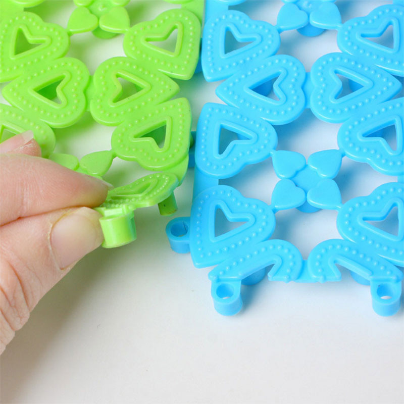 Vannas istabas pretslīdes paklājiņš Vannas istaba Virtuve Daudzkrāsu paklājiņš Dušas istaba Augstas kvalitātes plastmasas paklājiņš 25cm*25cm pēdu masāžas gumijas paklājiņš