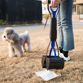 Pet Dog Poop Cleaner Outdoor Animal Poop Poon Clip Long Handle Pick Up Animal Waste Picker Cleaning