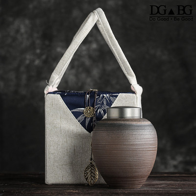 Urne za kremiranje pogreba za pse, mačke, kućne ljubimce, japanski wabisabi stil u uspomeni s ljubavlju, velika urna za pepeo, ljudski, prilagodljivi tekst