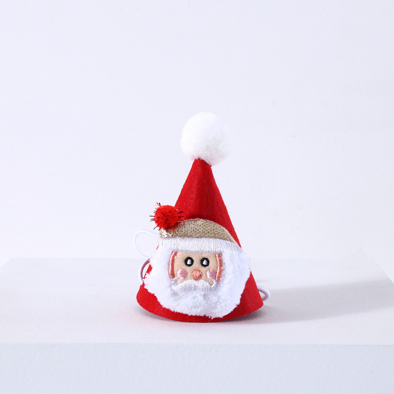 Mačka Božićni kostim Djed Mraz Šešir sa sobovima i čipkasti šal Set Odjeća za mačke za mačku Štene Psa Božićni svečani dodaci za kućne ljubimce