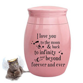 Maza mājdzīvnieka urna Izturīgas mājdzīvnieku urnas kaķiem Ūdensnecaurlaidīgas urnas suņu pelniem I Love You To the Moon & Back Mazas piemiņas urnas suņiem