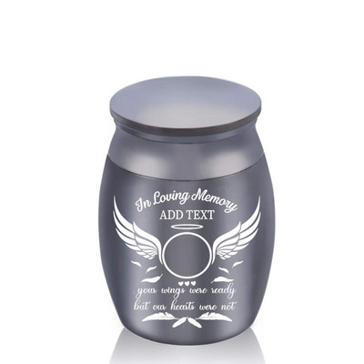 Anđeoska krila, urna za kremiranje, držač za pepeo od perja, mini spremnik za pepeo od aluminijske legure - Vaša su krila bila spremna, ali naša srca nisu