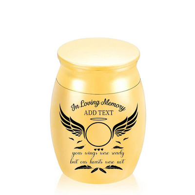 Anđeoska krila, urna za kremiranje, držač za pepeo od perja, mini spremnik za pepeo od aluminijske legure - Vaša su krila bila spremna, ali naša srca nisu