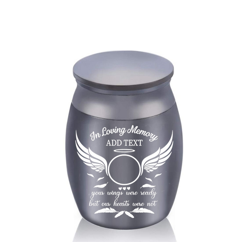 Anđeoska krila, urna za kremiranje, držač za pepeo od perja, mini spremnik za pepeo od aluminijske legure - Vaša su krila bila spremna, ali naša srca nisu