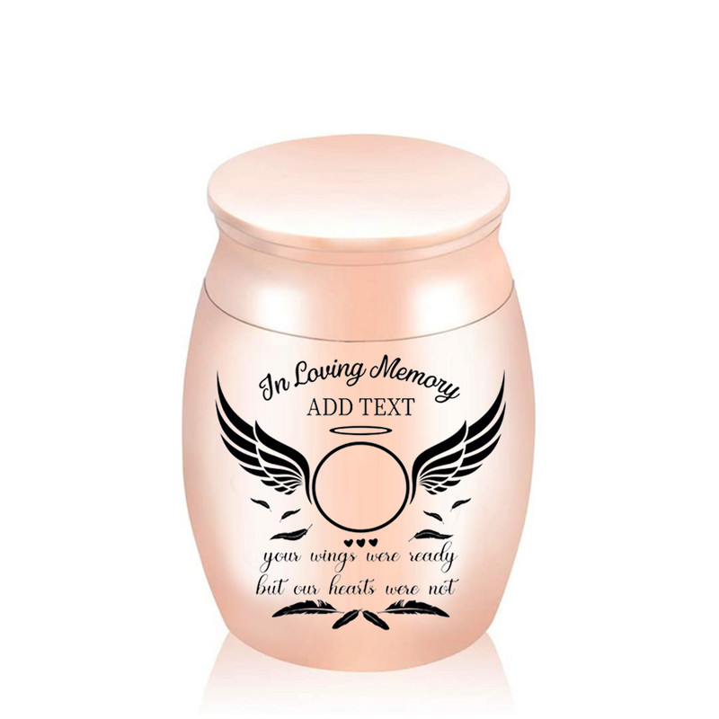 Anđeoska krila, urna za kremiranje, držač za pepeo od perja, mini spremnik za pepeo od aluminijske legure - Vaša su krila bila spremna, ali naša srca nisu