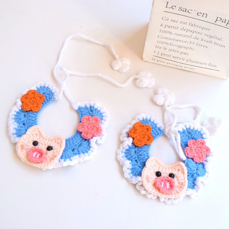 Potrepštine za kućne ljubimce Uzorak prasića Ogrlica za mačke Šal za pse Ukrasni vuneni ručno pleteni šal Pribor za mačke Pribor za kućne ljubimce Predmeti za kućne ljubimce