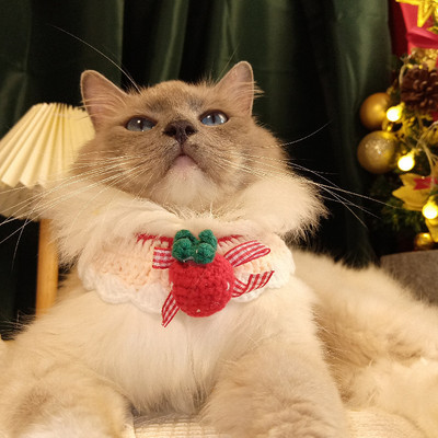 Fruit Series Ogrlica za kućne ljubimce Ogrlica za mačiće Tkani slatki remen Podesivi šal za pse Saliva Oprema za kućne ljubimce Pribor za kućne ljubimce Pribor za mačke