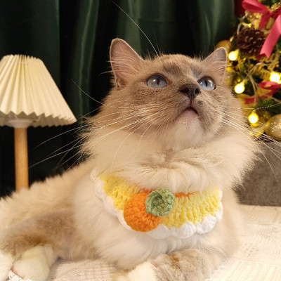 Fruit Series Ogrlica za kućne ljubimce Ogrlica za mačiće Tkani slatki remen Podesivi šal za pse Saliva Oprema za kućne ljubimce Pribor za kućne ljubimce Pribor za mačke