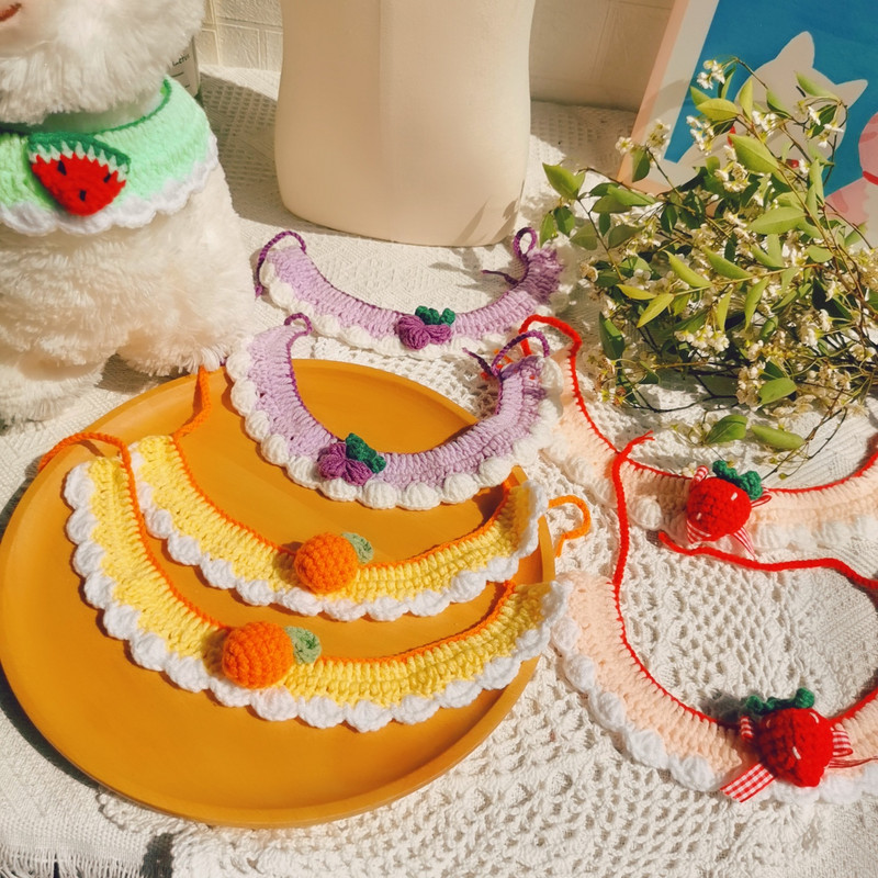 Fruit Series Ogrlica za kućne ljubimce Ogrlica za mačiće Tkani slatki remen Podesivi šal za pse Saliva Oprema za kućne ljubimce Pribor za kućne ljubimce Pribor za mačke