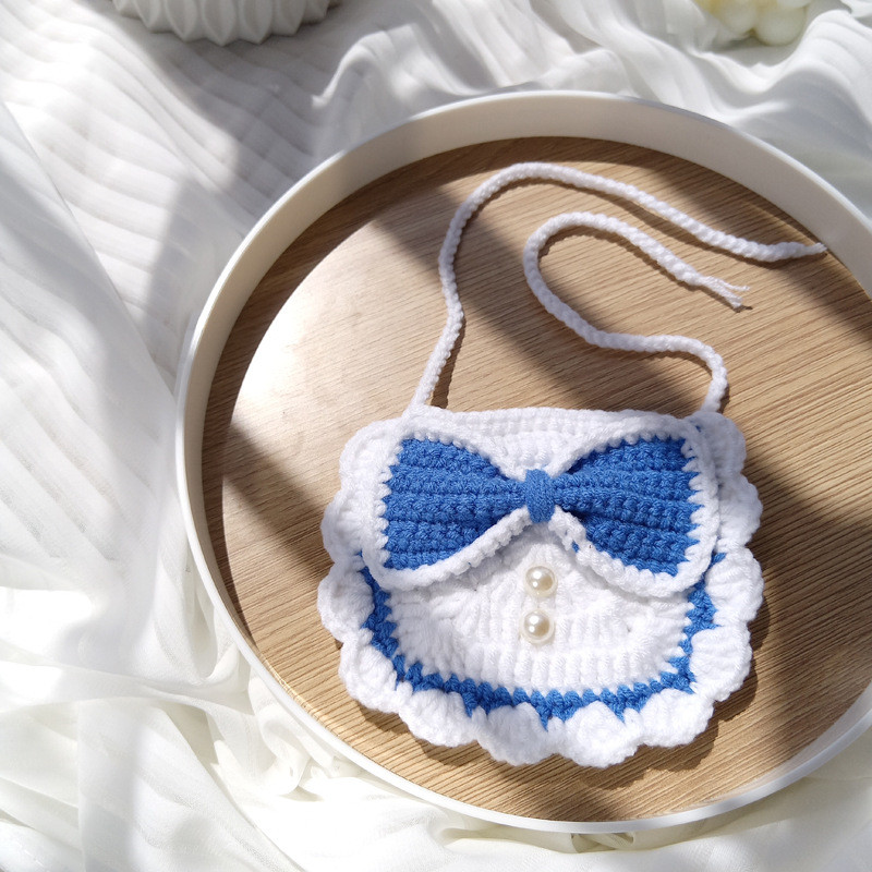 Bow Knot Bib Pet Cat Pleteni vratni prsten Dekoracija Ručno pletena Bib Saliva Oprema za kućne ljubimce Pribor za kućne ljubimce Pribor za mačke