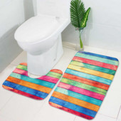 2 kom Prostirka za upijanje vode Protiv klizanja Podna prostirka sa strane WC-a Jastuk u obliku slova U Tuš Soba Ulazni otirač Kućna kupaonska prostirka
