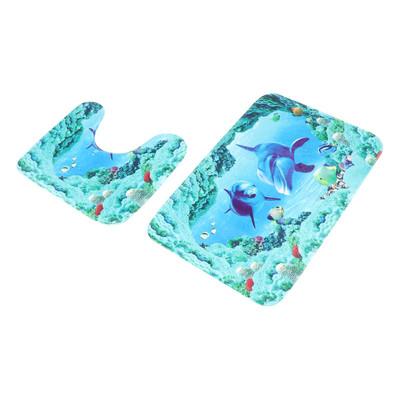 2 kom Prostirka za upijanje vode Protiv klizanja Podna prostirka sa strane WC-a Jastuk u obliku slova U Tuš Soba Ulazni otirač Kućna kupaonska prostirka