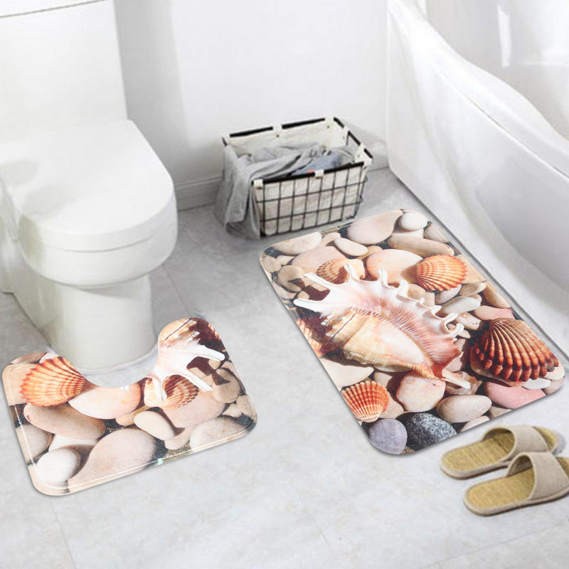 2 kom Prostirka za upijanje vode Protiv klizanja Podna prostirka sa strane WC-a Jastuk u obliku slova U Tuš Soba Ulazni otirač Kućna kupaonska prostirka