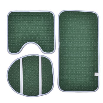 Honlaker Hello Rabbit Flannel Absorbent Non-Slip Mat Комплект постелки за тоалетна за баня Килими за баня Тоалетни капаци