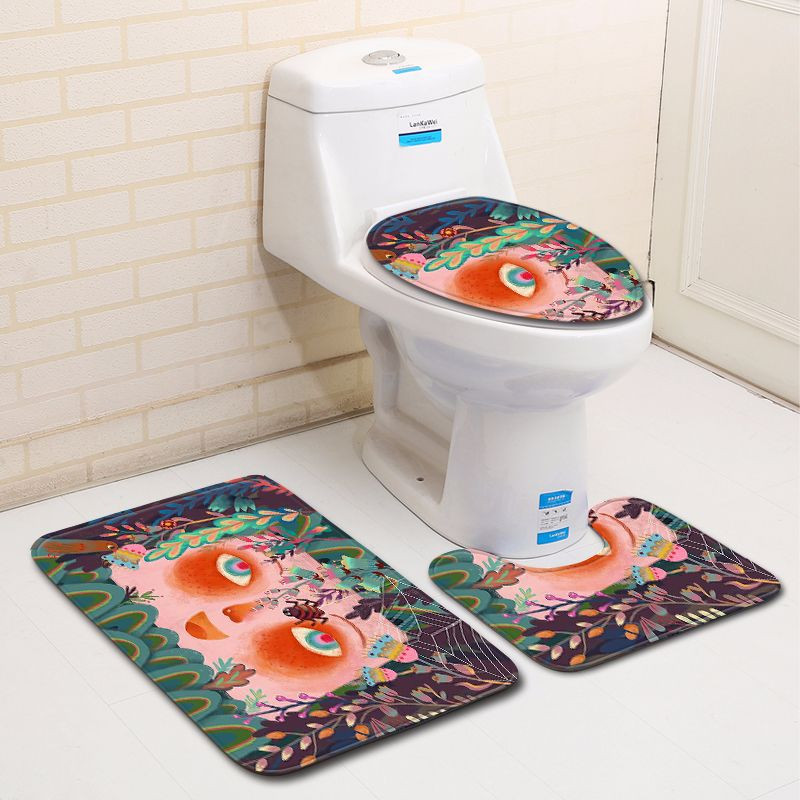 Zeegle set kupaonskih prostirača od 3 komada od mikrovlakana Protuklizna kupaonska prostirka i toaletna prostirka Podne prostirke za kupaonicu