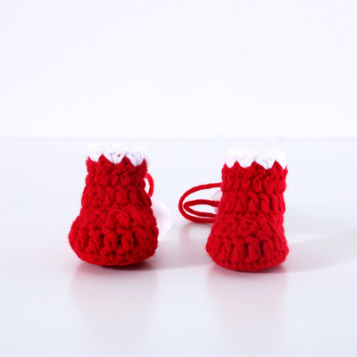 Mājdzīvnieku rotājumu komplekts Sarkans Zaļš Jauka kaķa cepure suns šalle roku tamborēšana adīšanas zeķu komplekts mājdzīvnieku piederumi mājdzīvnieku piederumi kaķu aksesuāri