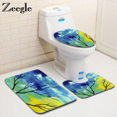 Zeegle apstraktna slika Kupaonski set prostirki za kupaonicu WC prostirke Flanelski protuklizni kupaonski tepisi Kupaonske prostirke Upijajuće prostirke za tuširanje