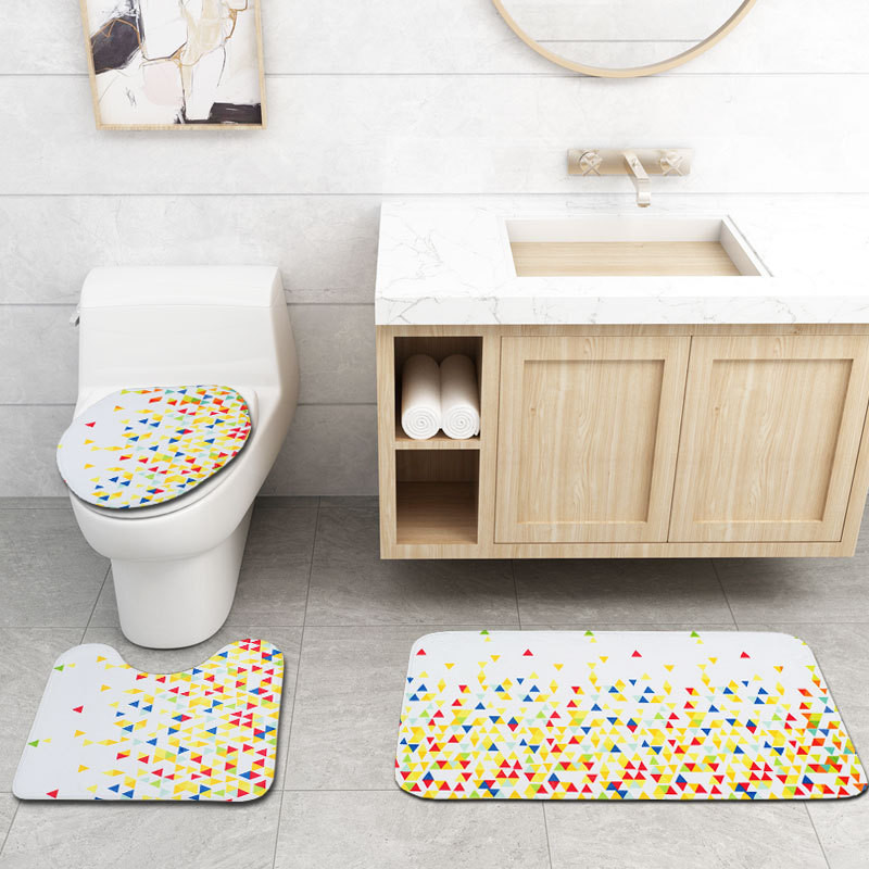 Covoare de baie Zeegle Covor de baie european Covor de baie anti-alunecare Covor de baie Flanel Capac capac de toaleta Covoare de baie Covoraș pentru picioare