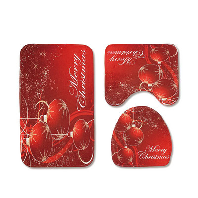 Covoraș de baie de Crăciun Zeegle Covor absorbant de baie Covor de spumă cu memorie pentru toaletă Covor de baie Covor de baie absorbant Covor de baie