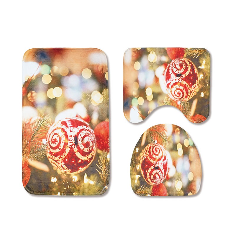 Covoraș de baie de Crăciun Zeegle Covor absorbant de baie Covor de spumă cu memorie pentru toaletă Covor de baie Covor de baie absorbant Covor de baie