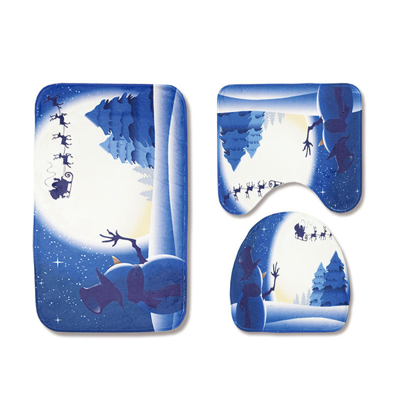 Covoraș de baie de Crăciun Zeegle Covor absorbant de baie Covor de spumă cu memorie pentru toaletă Covor de baie Covor de baie absorbant Covor de baie