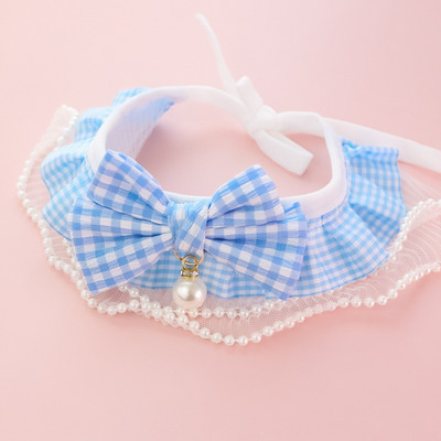 Gulerele pentru animale de companie Gulerele pentru pisici Gulerele din dantelă Decorație cu fundă Accesorii pentru pisici cu imprimeu în carouri Accesorii pentru animale de companie Accesorii pentru animale de companie Accesorii pentru pisoi