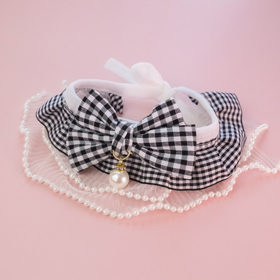 Gulerele pentru animale de companie Gulerele pentru pisici Gulerele din dantelă Decorație cu fundă Accesorii pentru pisici cu imprimeu în carouri Accesorii pentru animale de companie Accesorii pentru animale de companie Accesorii pentru pisoi