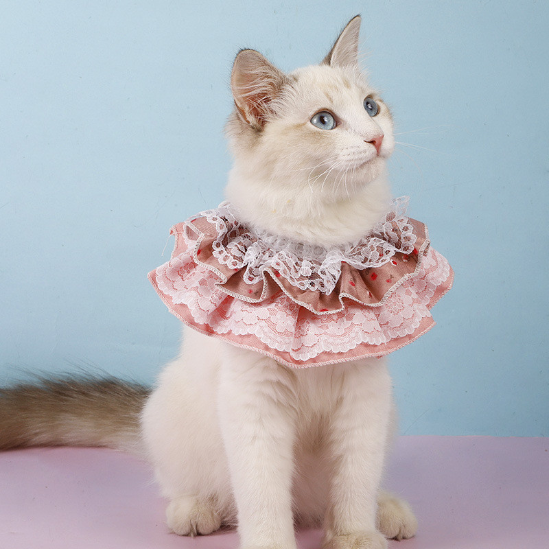 Kreativni dodaci za kućne ljubimce Slatka slatka mačka Ovratnik s višeslojnom čipkom Modni šal za kućne ljubimce Dodaci za kućne ljubimce Oprema za kućne ljubimce Proizvodi za kućne ljubimce