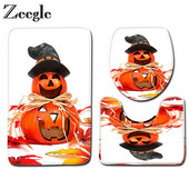 Zeegle prostirke za kupaonicu Kupaonske dekoracije za Noć vještica Kupaonske prostirke od 3 komada Set kupaonskih tepiha Neklizajuća prostirka za WC tuš kabinu Podloga za noge