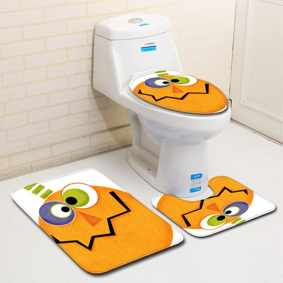 Zeegle prostirke za kupaonicu Kupaonske dekoracije za Noć vještica Kupaonske prostirke od 3 komada Set kupaonskih tepiha Neklizajuća prostirka za WC tuš kabinu Podloga za noge