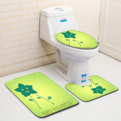 Zeegle prostirke za kupaonicu Kupaonske dekoracije za Noć vještica Kupaonske prostirke od 3 komada Set kupaonskih tepiha Neklizajuća prostirka za WC tuš kabinu Podloga za noge