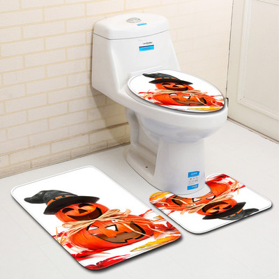 Zeegle prostirke za kupaonicu Kupaonske dekoracije za Noć vještica Kupaonske prostirke od 3 komada Set kupaonskih tepiha Neklizajuća prostirka za WC tuš kabinu Podloga za noge