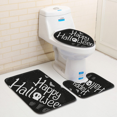Zeegle prostirke za kupaonicu Kupaonske dekoracije za Noć vještica Kupaonske prostirke od 3 komada Set kupaonskih tepiha Neklizajuća prostirka za WC tuš kabinu Podloga za noge