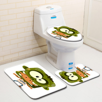 Zeegle prostirke za kupaonicu Kupaonske dekoracije za Noć vještica Kupaonske prostirke od 3 komada Set kupaonskih tepiha Neklizajuća prostirka za WC tuš kabinu Podloga za noge
