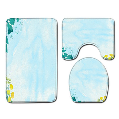 Zeegle tiskani kupaonski set prostirki za kupaonicu Poklopac poklopca za upijanje vode WC Podna prostirka za tuš kabinu Prostirka za kupaonsku dekoraciju