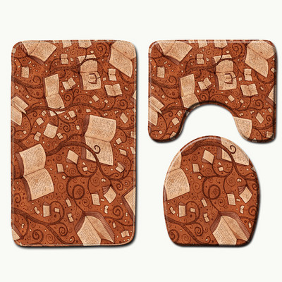 Zeegle otisnuta podloga za tuširanje Neklizajući tepih za kupaonicu Poklopac za WC školjku Podne prostirke za kupaonicu Podne prostirke od mikrovlakana WC prostirke Tepih za kupaonicu od memorijske pjene