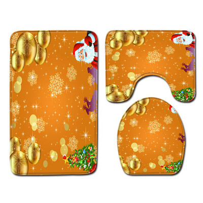 Sretan Božić Kupaonska prostirka Neklizajući kupaonski tepih Navlaka za WC školjku Periva prostirka za kupaonicu Upijajuća prostirka za noge