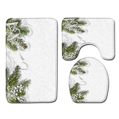 Sretan Božić Kupaonska prostirka Neklizajući kupaonski tepih Navlaka za WC školjku Periva prostirka za kupaonicu Upijajuća prostirka za noge