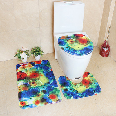 Zeegle prostirka za kupaonicu Kupaonski tepih s 3D otisnutim cvijećem Upijajuća prostirka za WC Podne prostirke za kupaonicu Neklizajuće prostirke za kupaonicu Podloga za tuširanje