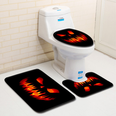 Zeegle Halloween Decor Kupaonske prostirke Kupaonske prostirke Neklizajuća prostirka za WC 3kom Komplet kupaonskih tepiha Navlaka za WC sjedalo Podloge za tuširanje