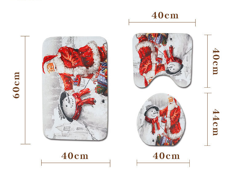 Zeegle Pehme lumememme trükitud vannitoa vaipmatt libisemiskindel Vannitoa vaip jalapadja duširuumi WC kate istme vannimatt