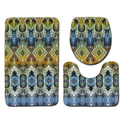 Zeegle kupaonski tepih od 3 komada protiv klizanja Podne prostirke za kućnu kupaonicu Dekoracija Upijajuće prostirke za kupaonicu WC prostirke WC pribor