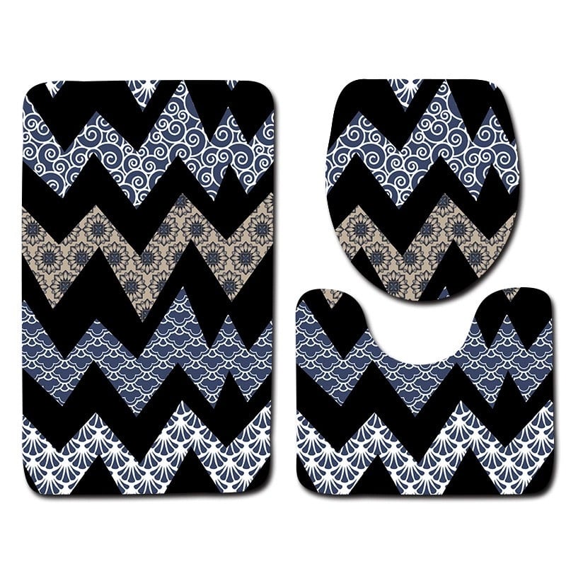 Zeegle kupaonski tepih od 3 komada protiv klizanja Podne prostirke za kućnu kupaonicu Dekoracija Upijajuće prostirke za kupaonicu WC prostirke WC pribor