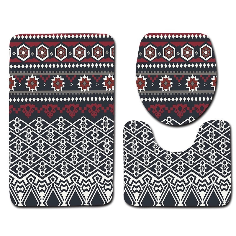 Zeegle kupaonski tepih od 3 komada protiv klizanja Podne prostirke za kućnu kupaonicu Dekoracija Upijajuće prostirke za kupaonicu WC prostirke WC pribor