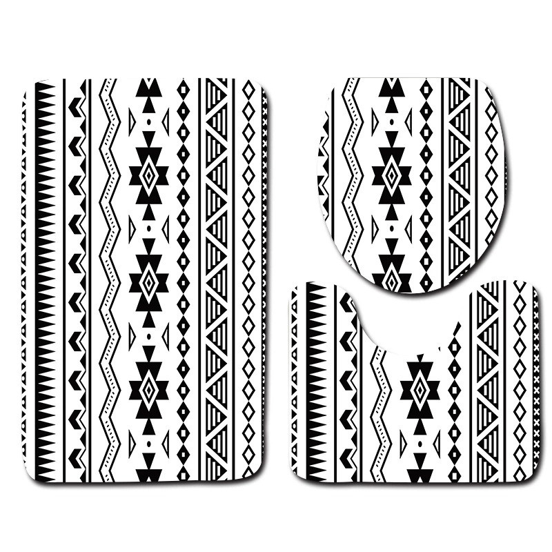 Zeegle kupaonski tepih od 3 komada protiv klizanja Podne prostirke za kućnu kupaonicu Dekoracija Upijajuće prostirke za kupaonicu WC prostirke WC pribor