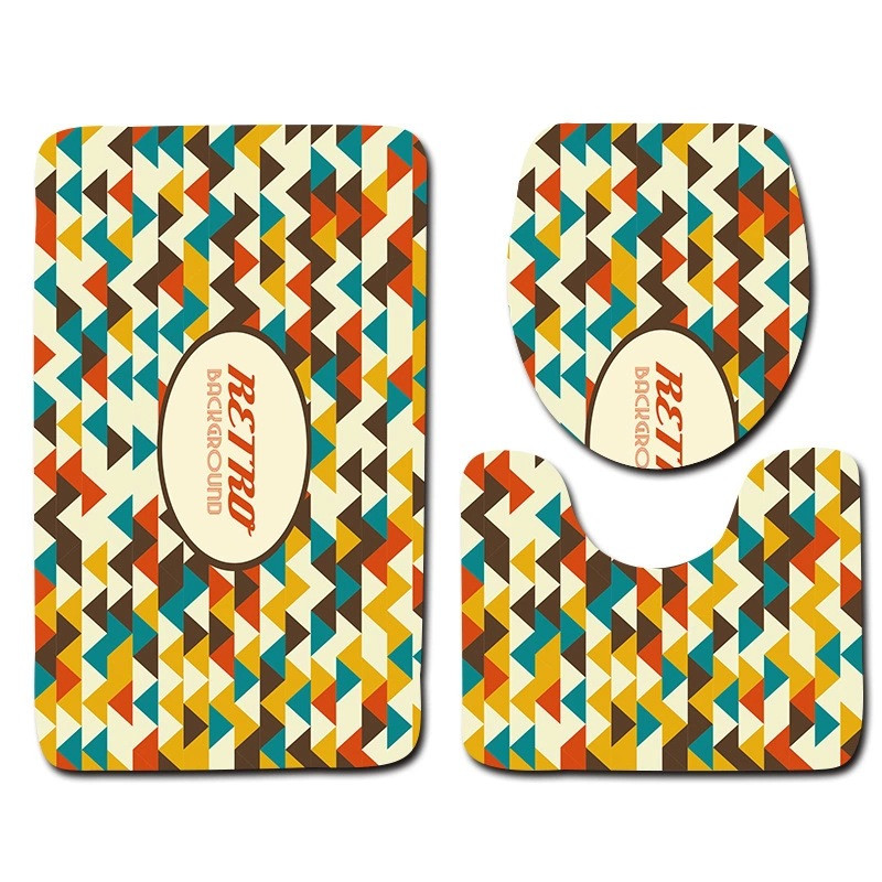 Zeegle kupaonski tepih od 3 komada protiv klizanja Podne prostirke za kućnu kupaonicu Dekoracija Upijajuće prostirke za kupaonicu WC prostirke WC pribor