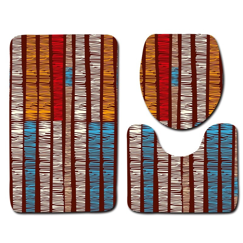 Zeegle kupaonski tepih od 3 komada protiv klizanja Podne prostirke za kućnu kupaonicu Dekoracija Upijajuće prostirke za kupaonicu WC prostirke WC pribor