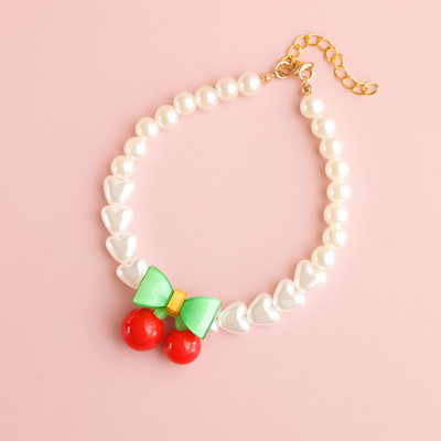 Mājdzīvnieku kaklasiksnas Kaķēnu kaklarotas Suņu pērļu kaklarotas Rotaslietas Sirds Ziedi Ķiršu rotājumi Jauki mājdzīvnieku piederumi Mājdzīvnieku aksesuāri