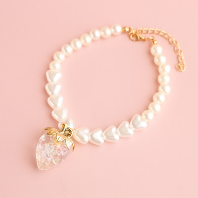 Mājdzīvnieku kaklasiksnas Kaķēnu kaklarotas Suņu pērļu kaklarotas Rotaslietas Sirds Ziedi Ķiršu rotājumi Jauki mājdzīvnieku piederumi Mājdzīvnieku aksesuāri